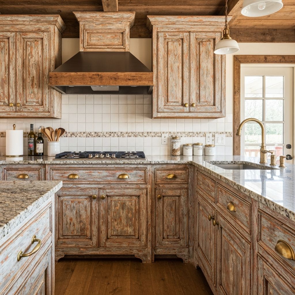 Rustikální kuchyně s patinou